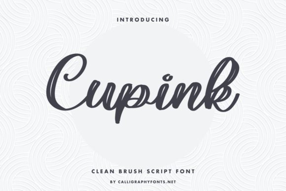 Cupink: A Textured Brush Calligraphy Font for Web