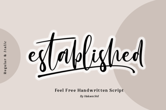 Established: A Handwritten Font for Elegant Branding