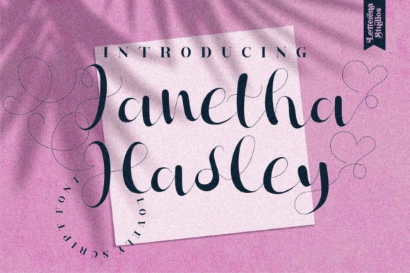 Janetha Hasley: A Romantic Script Typeface for Web Design