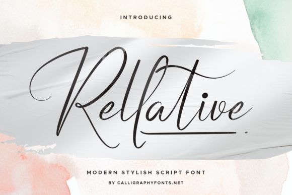 Rellative: A Flowing Script Font for Editorial Design
