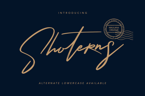 Shoterns: A Relaxed Script Font for Editorial Design