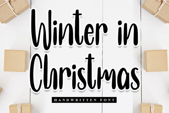 Winter in Christmas: A Handwritten Font for Editorial Design